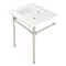 Fauceture KVPB25227W86 Dreyfuss 25" Console Sink W/SS Leg (8", 3 Hole), Wht/Nickel KVPB25227W86 - alternate 1